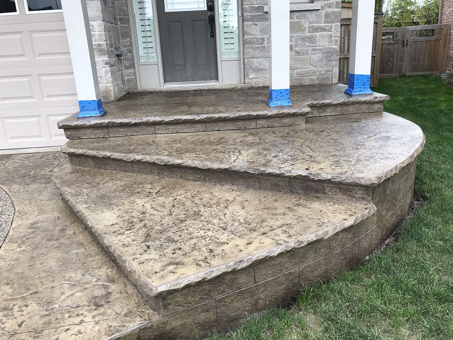 Stamped Concrete Steps 